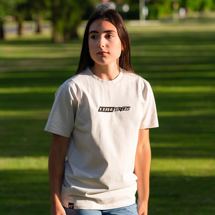 Tire Streets Lifestyle T-Shirt - Bone